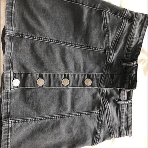 Grey denim mini skirt XS